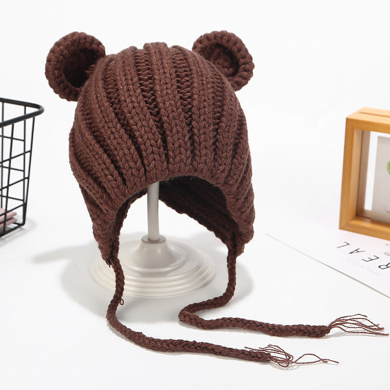 Ear Protection Knitted Baby Woolen Cute Hat