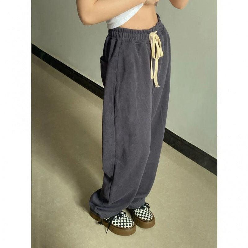 Women's American-style Loose Track Sweatpants - Nioor