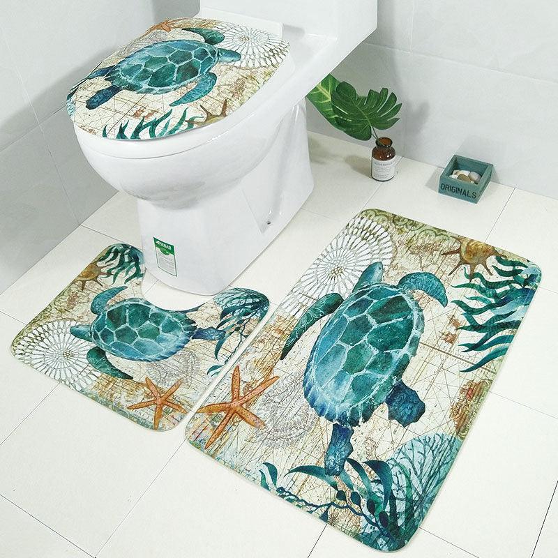 The bathroom toilet mat three-piece suit - Nioor