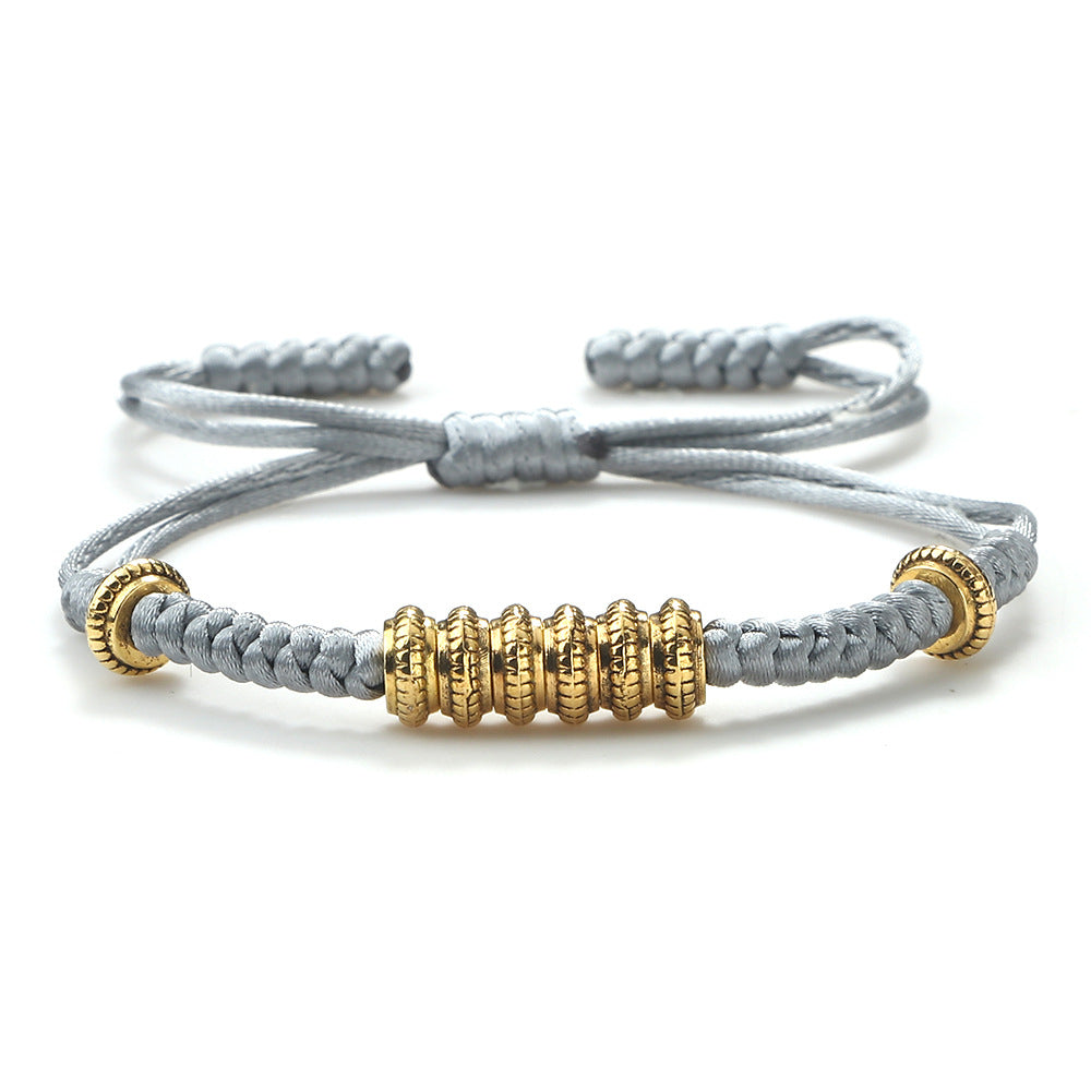 Gold And Silver Round Couple Bracelet