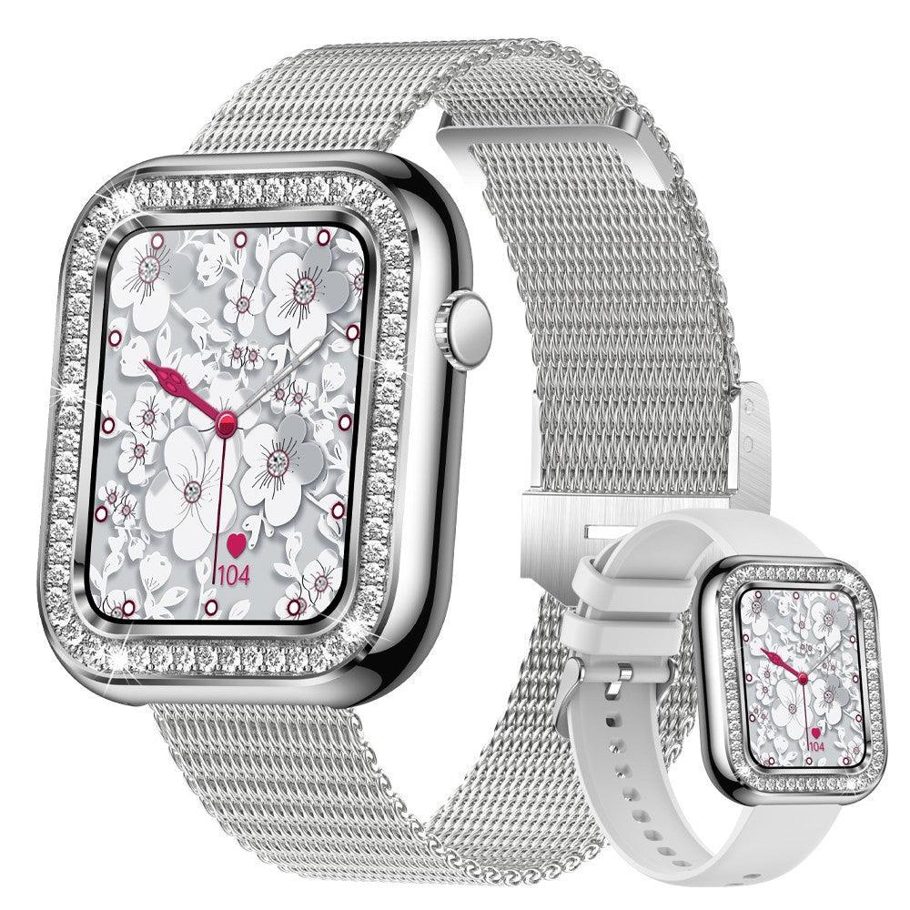 New Square Fashion Women Smart Wristwatch Diamond Waterproof - Nioor