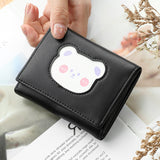 Women's Press Button Bear Cartoon Coin Purse