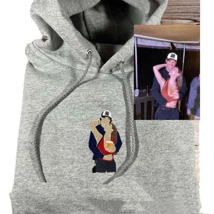 Colorful Embroidered Hoodies For Couples And Their Families - Nioor