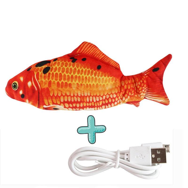 Electric Funny Cat Simulation Fish Beating Usb Jumping Cat Toy - Nioor