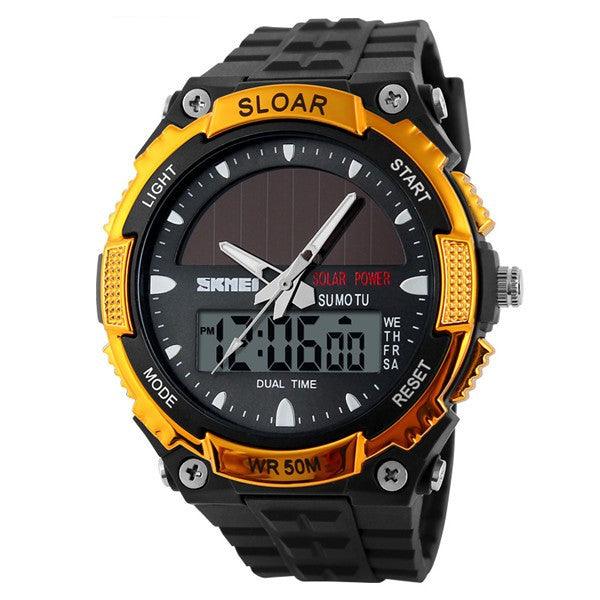 Time Beauty Men's Fashion Solar Watch Waterproof Electronic - Nioor