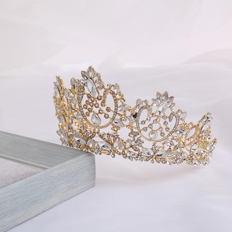 Flower Horse Eye Atmospheric Bride Crown Photography Birthday Show Tiara - Nioor