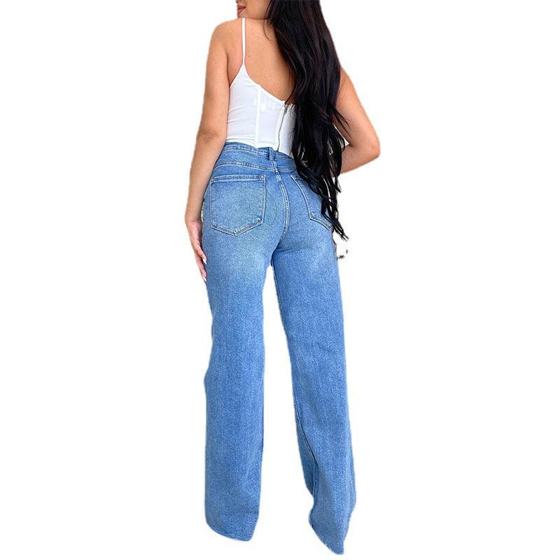 Fashion Holes Frayed Casual Pants - Nioor