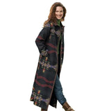 Fashion Printed British Style Lapel Long Trench Coat - Nioor