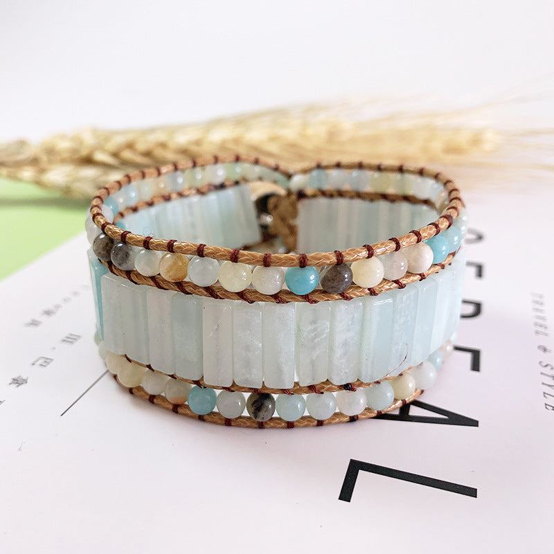 Multi-layer Woven Emperor Stone Beaded Bracelet