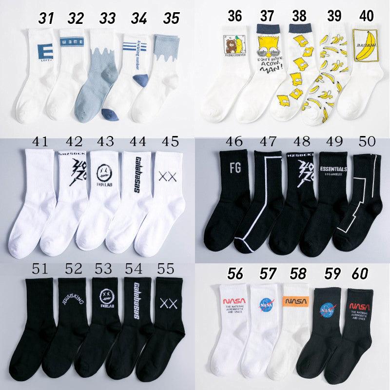 Flow Street Spring And Autumn Long Tube Cotton Socks Tide Brand - Nioor