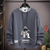 English Round Neck Spaceman Sweater Men's Loose Casual - Nioor