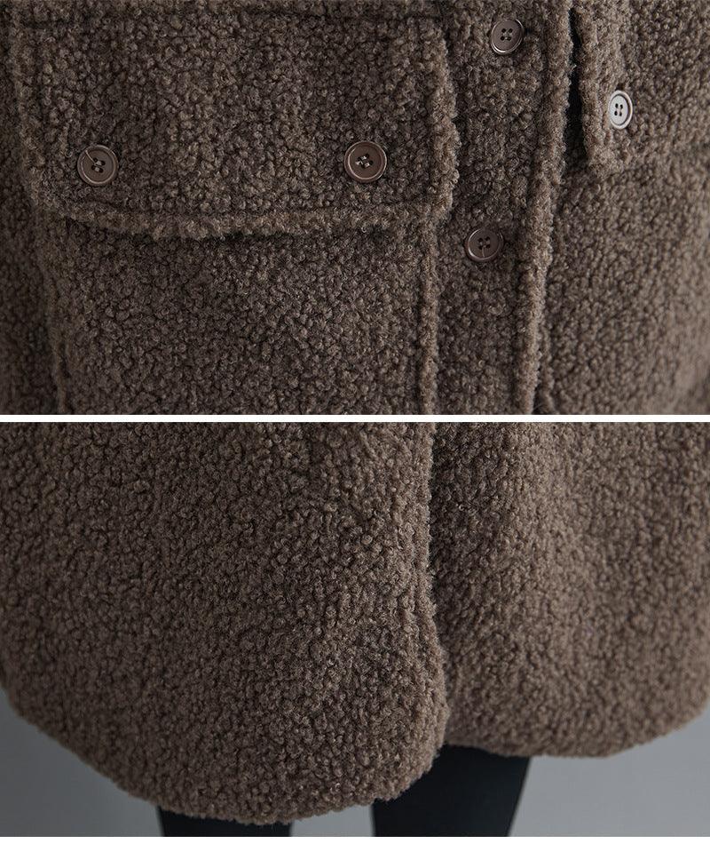 Large Loose Medium Length Lamb Wool Leisure - Nioor