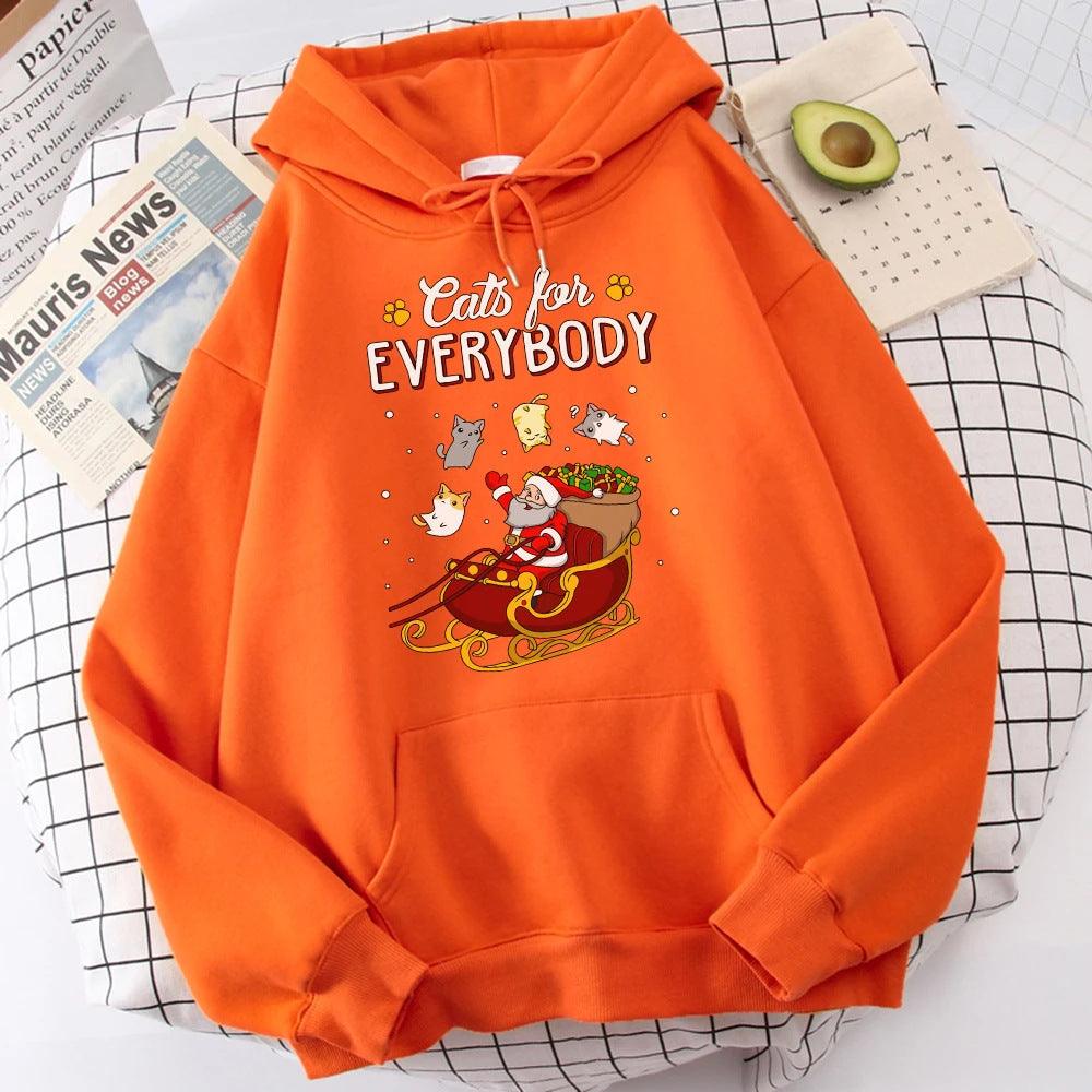 Cats For Everybody Funny Ugly Christmas Hoodie Wome - Nioor