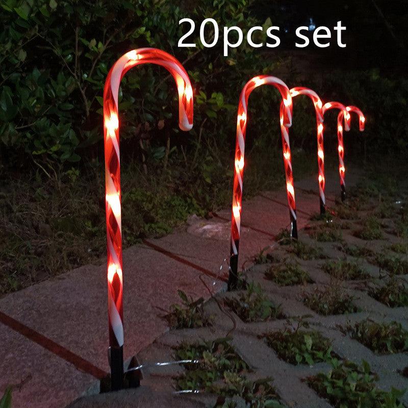 Solar Powered Cane String Lights Christmas Home Decor - Nioor