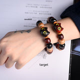 Ebony Carved Kitten Head Wooden Rosewood Beads Bracelet Men And Women