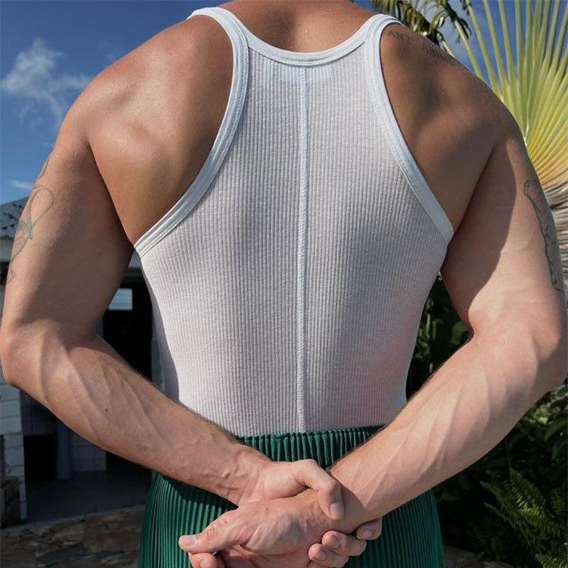 Stretch Knitted Close-fitting Vest For Men - Nioor