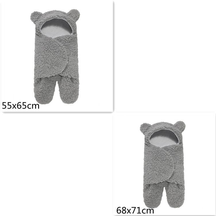 Lamb Plush Sleeping Bag Newborn Baby Swaddling Quilt - Nioor