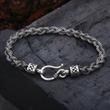 S925 Sterling Silver Distressed Woven Twisted Bracelet