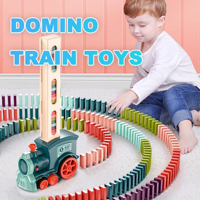 Domino Train Toys Baby Toys Car Puzzle Automatic Release Licensing Electric Building Blocks Train Toy - Nioor