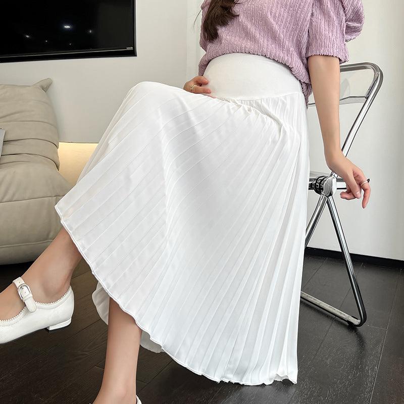 Pregnant Women's Summer Thin Pleated Pleated Skirt - Nioor