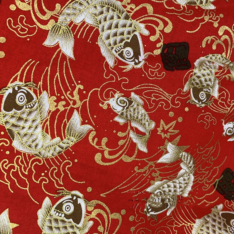 Handmade Chinese Style Cotton Kimono Cherry Blossom Printed Fabric