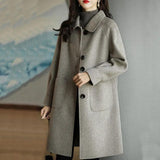 Autumn And Winter New Small Thickened Korean Version Slim Temperament In The Long Coat - Nioor