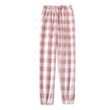 Couple Flannel Pajama Pants Plaid Women Autumn And Winter Plus Size Thickened - Nioor