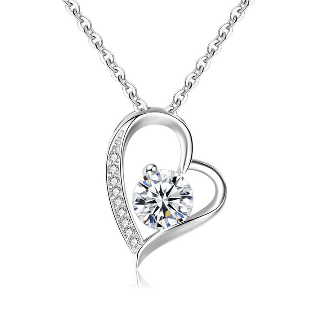 S925 Silver Heart-shaped Necklace For Women - Nioor