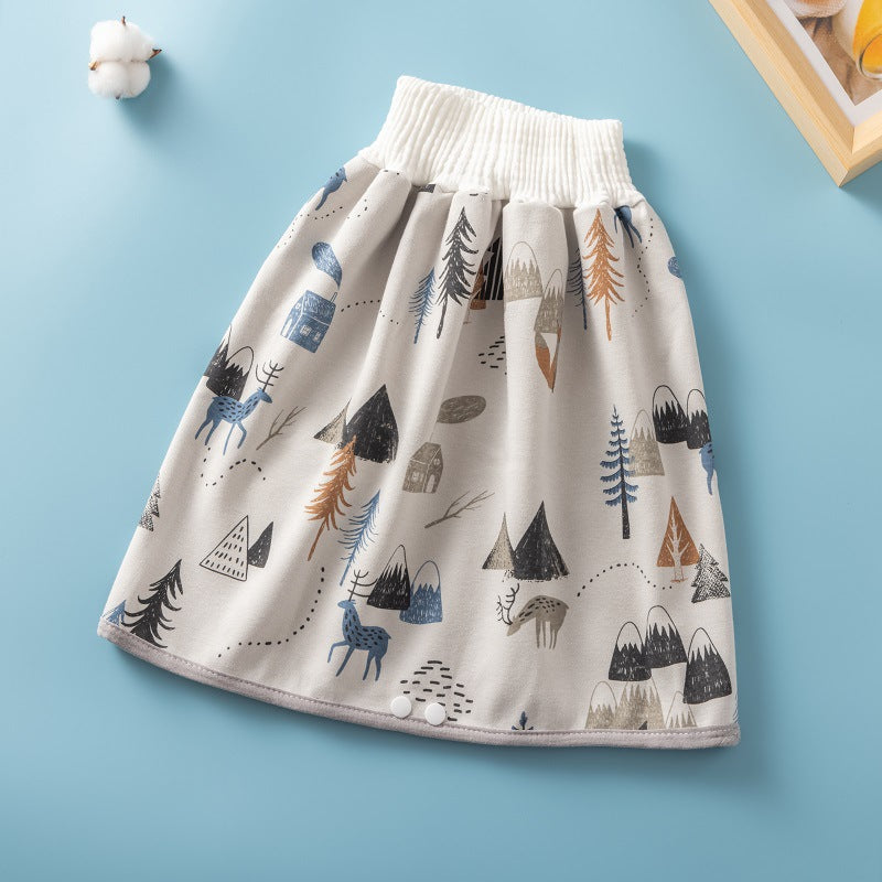 Waterproof Skirt Children's Absorbent Leak-proof High Waist