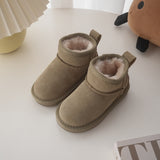 Children's Fashion Simple Solid Color High-top Snow Boots