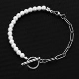 European And American Fashion Stainless Steel Return Chain OT Buckle Stitching Bracelet