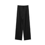 Women's Wide-leg Baggy Straight Trousers - Nioor