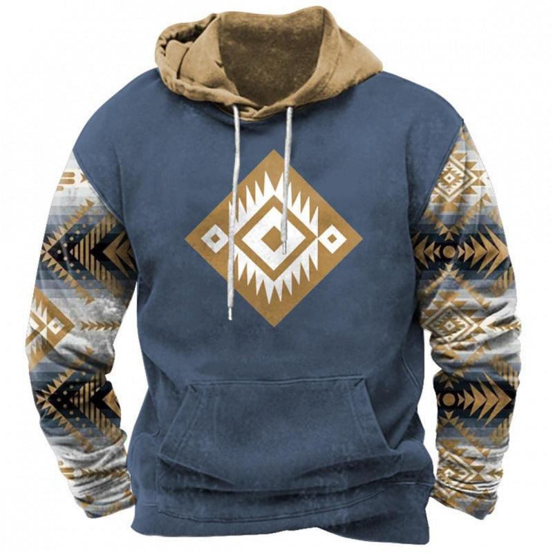 Fashion Trendy Printed Hoodie Men - Nioor