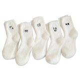 Women's Mid-calf Length Sock Cute Mink Fur Thick Winter Socks - Nioor