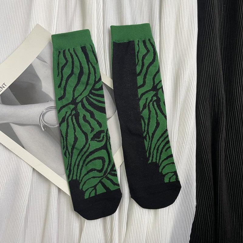 Irregular Graphic Tube Socks Retro Personality Female - Nioor