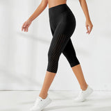 European And American High Waist Belly Contracting Cropped Pants Slim Fit Slimming Leggings Women's - Nioor