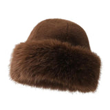 Plush Cold-proof Mink Fur Bucket Hat Warm - Nioor