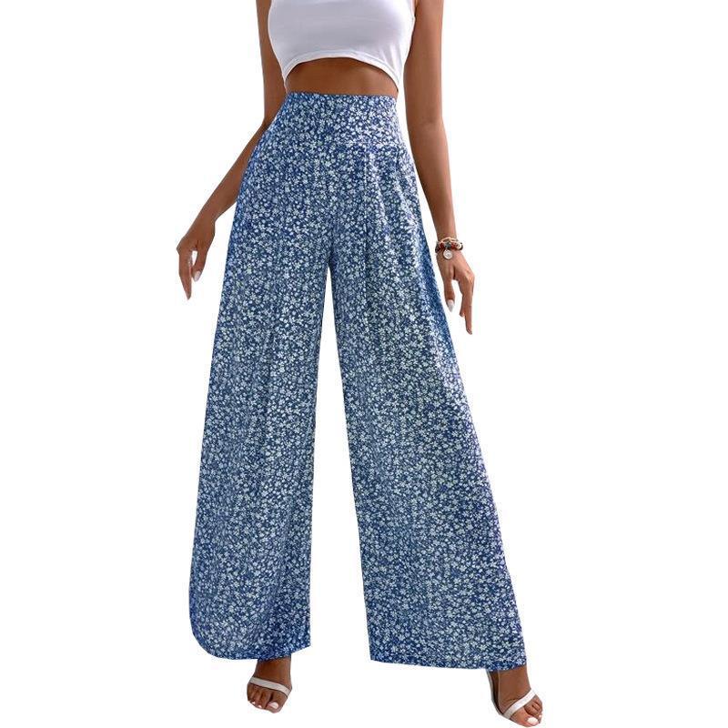 Women's Floral Casual Pants Loose Print - Nioor