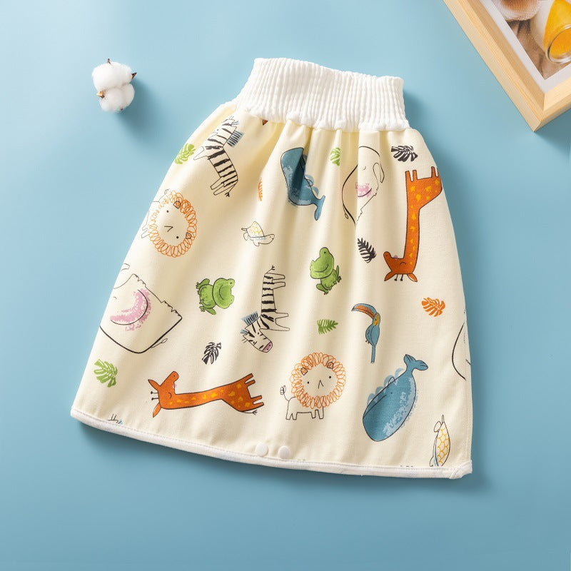 Waterproof Skirt Children's Absorbent Leak-proof High Waist