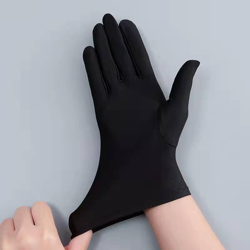 Spandex High Elastic Jewelry Etiquette Sun Protection Dance Driving Gloves For Performance - Nioor