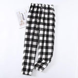 Couple Flannel Pajama Pants Plaid Women Autumn And Winter Plus Size Thickened - Nioor