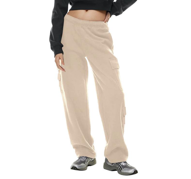 Women's Fashion Work Clothes Pocket Sweatshirt Trousers - Nioor