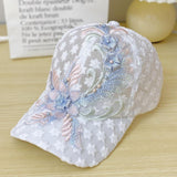 Outdoor Mesh Breathable Thin Lace Peaked Cap For Women - Nioor