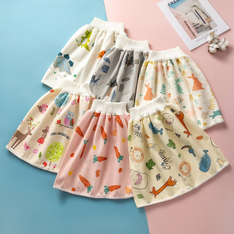 Waterproof Skirt Children's Absorbent Leak-proof High Waist