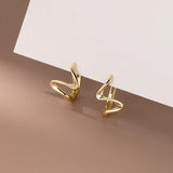 S925 Sterling Silver Ear Clip Wave Pattern Cold Style - Nioor