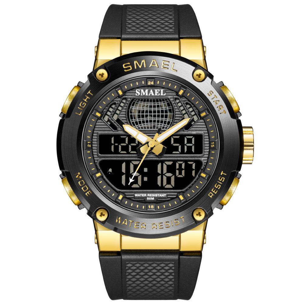 Sports And Leisure Alloy Double Display Electronic Watch - Nioor