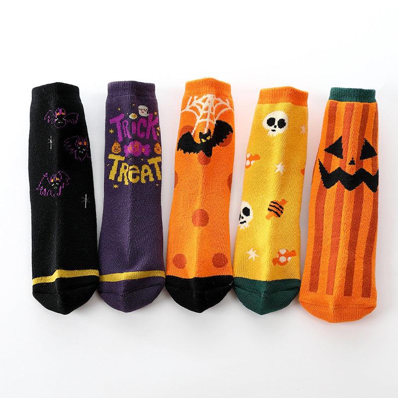 Children's Halloween Terry Mid-calf Socks - Nioor