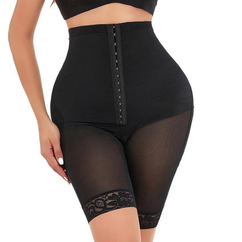 High Waist Hip Contracting Belly Three Breasted Shaping Pants - Nioor