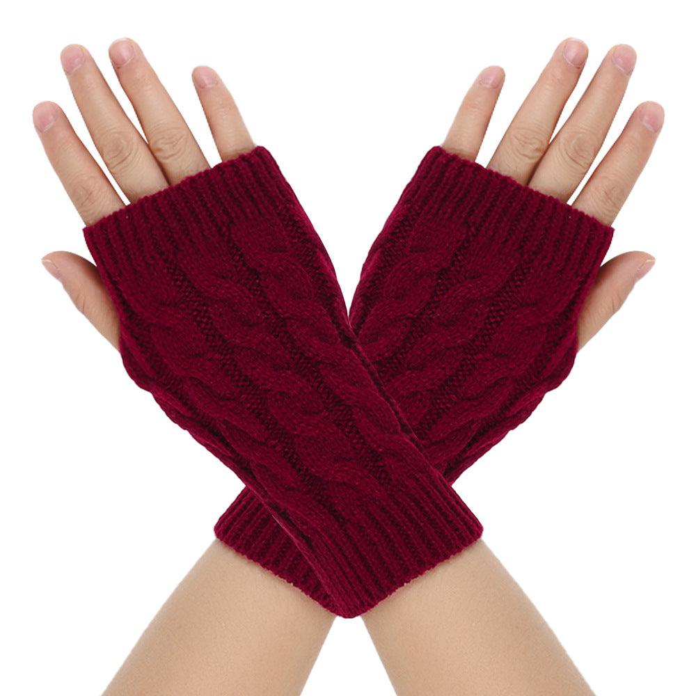 Warm Wool Gloves Winter Men's Open Finger - Nioor