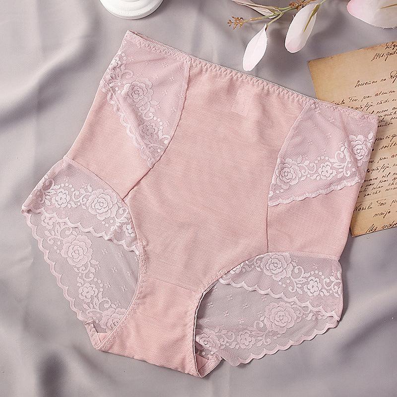 Women's Fashionable Simple Solid Color Lace High Waist Shorts - Nioor